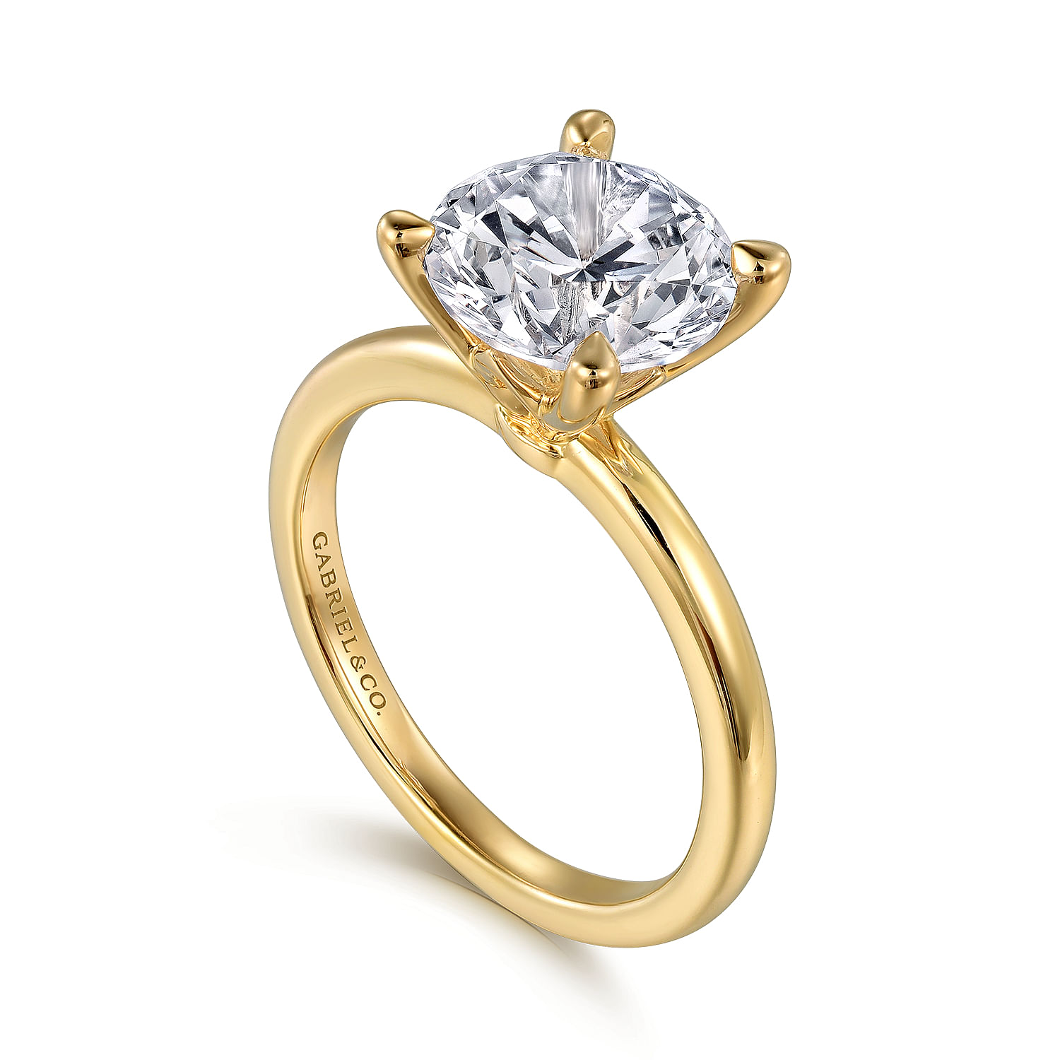Ali - 14K Yellow Gold Diamond Engagement Ring - Shot 3