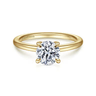 Ali - 14K Yellow Gold Round Diamond Engagement Ring