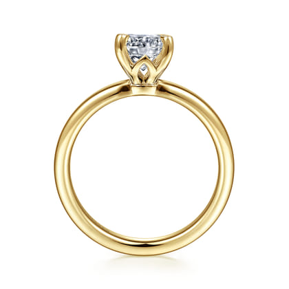 Ali - 14K Yellow Gold Round Diamond Engagement Ring