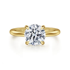 Ali - 14K Yellow Gold Round Diamond Engagement Ring