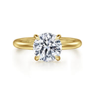 Ali - 14K Yellow Gold Round Diamond Engagement Ring