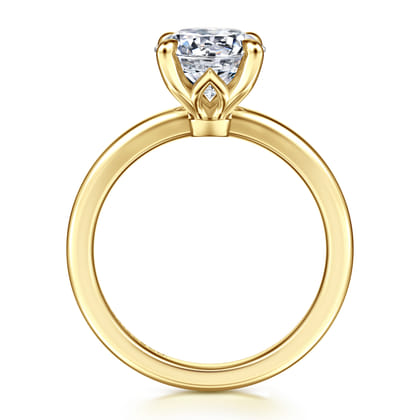 Ali - 14K Yellow Gold Round Diamond Engagement Ring