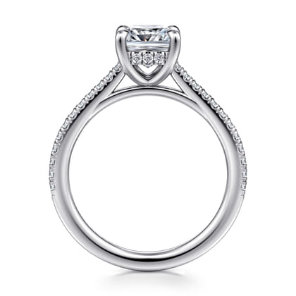 Aline - 14K White Gold Cushion Cut Diamond Engagement Ring
