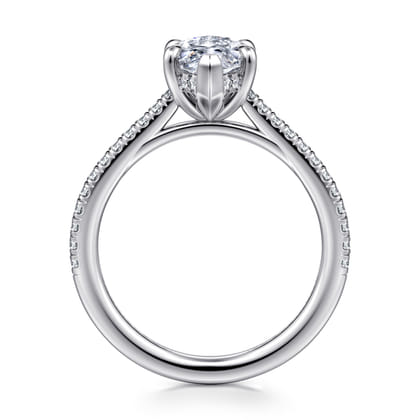 Aline - 14K White Gold Marquise Shape Diamond Engagement Ring