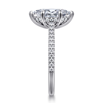 Aline - 14K White Gold Marquise Shape Diamond Engagement Ring