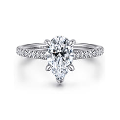 Aline - 14K White Gold Pear Shape Diamond Engagement Ring