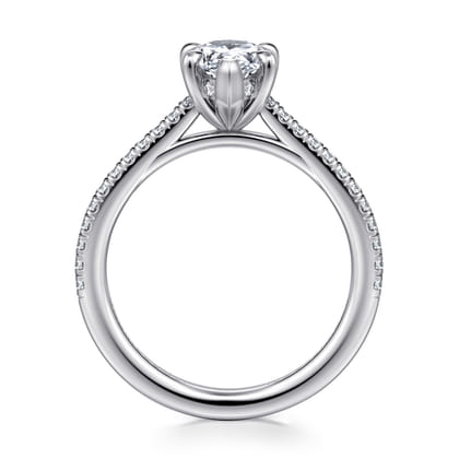 Aline - 14K White Gold Pear Shape Diamond Engagement Ring