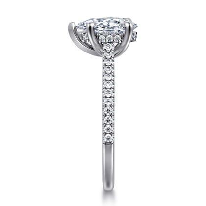 Aline - 14K White Gold Pear Shape Diamond Engagement Ring