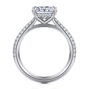 Aline - 14K White Gold Princess Cut Diamond Engagement Ring