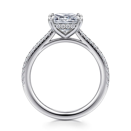 Aline - 14K White Gold Princess Cut Diamond Engagement Ring