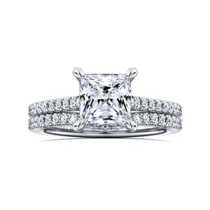 Aline - 14K White Gold Princess Cut Diamond Engagement Ring