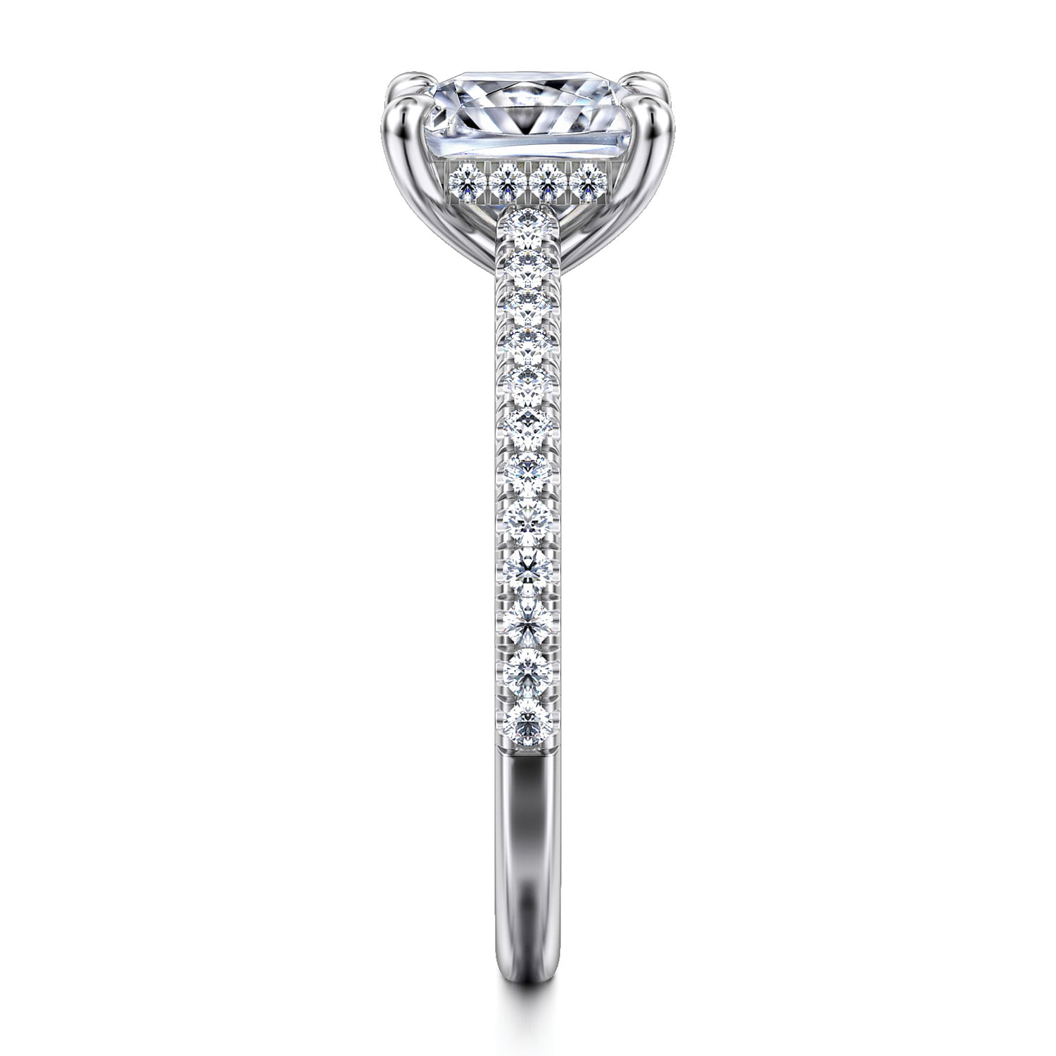 Aline - 14K White Gold Princess Cut Diamond Engagement Ring