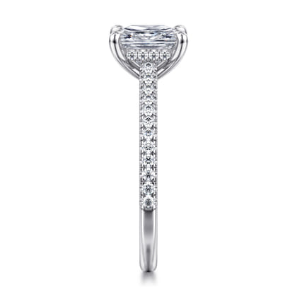 Aline - 14K White Gold Princess Cut Diamond Engagement Ring