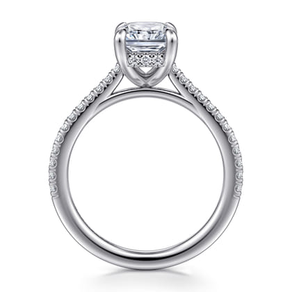 Aline - 14K White Gold Radiant Cut Diamond Engagement Ring
