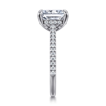Aline - 14K White Gold Radiant Cut Diamond Engagement Ring