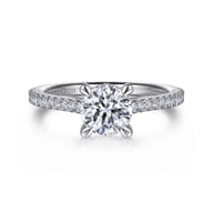 Aline - 14K White Gold Round Diamond Engagement Ring