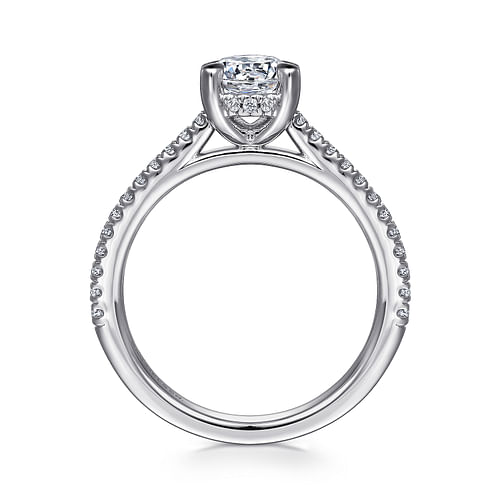 Aline - 14K White Gold Round Diamond Engagement Ring - 0.23 ct - Shot 2