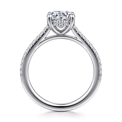 Aline - 14K White Gold Round Diamond Engagement Ring