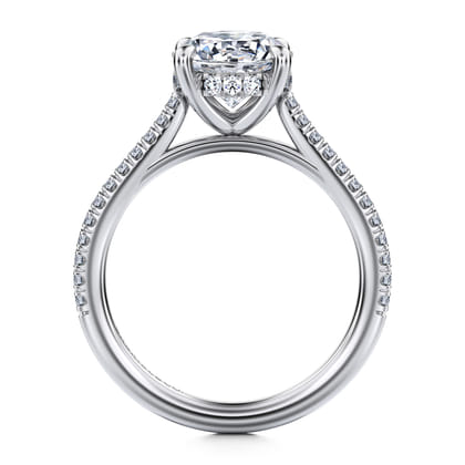 Aline - 14K White Gold Round Diamond Engagement Ring