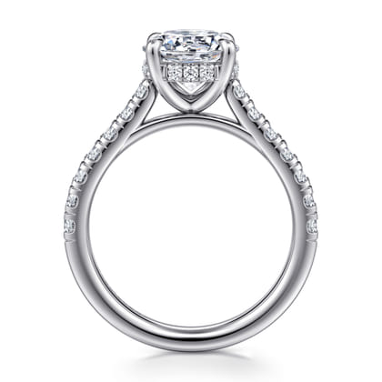 Aline - 14K White Gold Round Diamond Engagement Ring