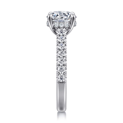 Aline - 14K White Gold Round Diamond Engagement Ring
