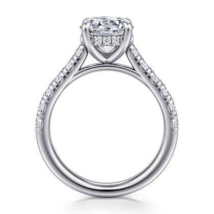 Aline - 14K White Gold Round Diamond Engagement Ring