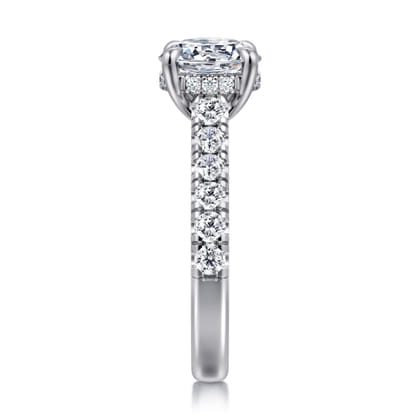 Aline - 14K White Gold Round Diamond Engagement Ring
