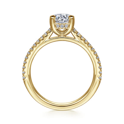 Aline - 14K Yellow Gold Round Diamond Engagement Ring
