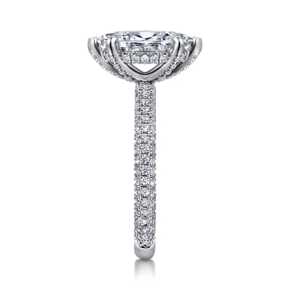 Alinna - 14K White Gold Marquise Shape Diamond Engagement Ring