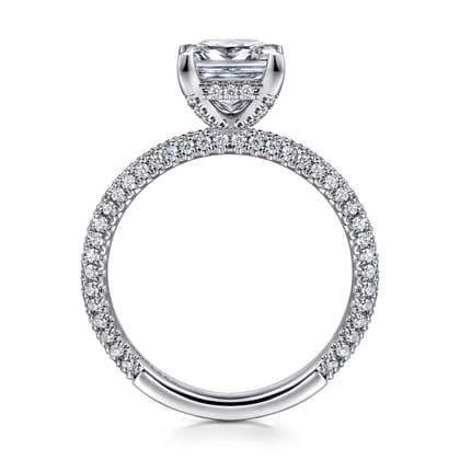 Alinna - 14K White Gold Princess Cut Diamond Engagement Ring