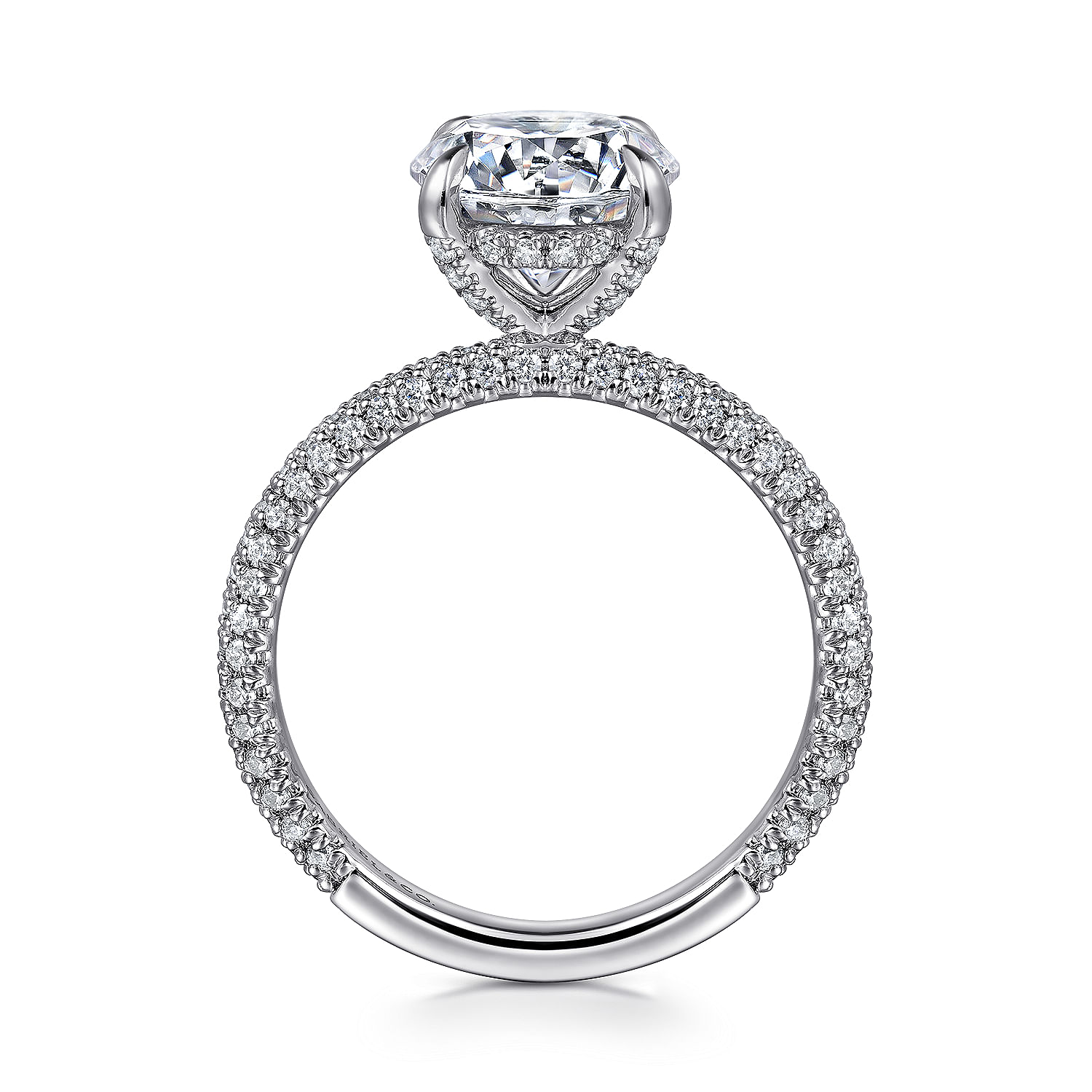 Alinna - 14K White Gold Round Diamond Engagement Ring