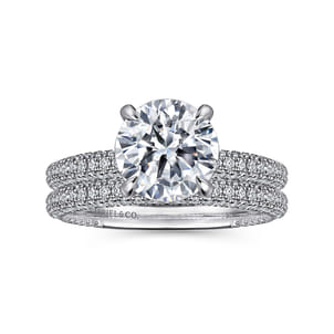 Alinna - 14K White Gold Round Diamond Engagement Ring