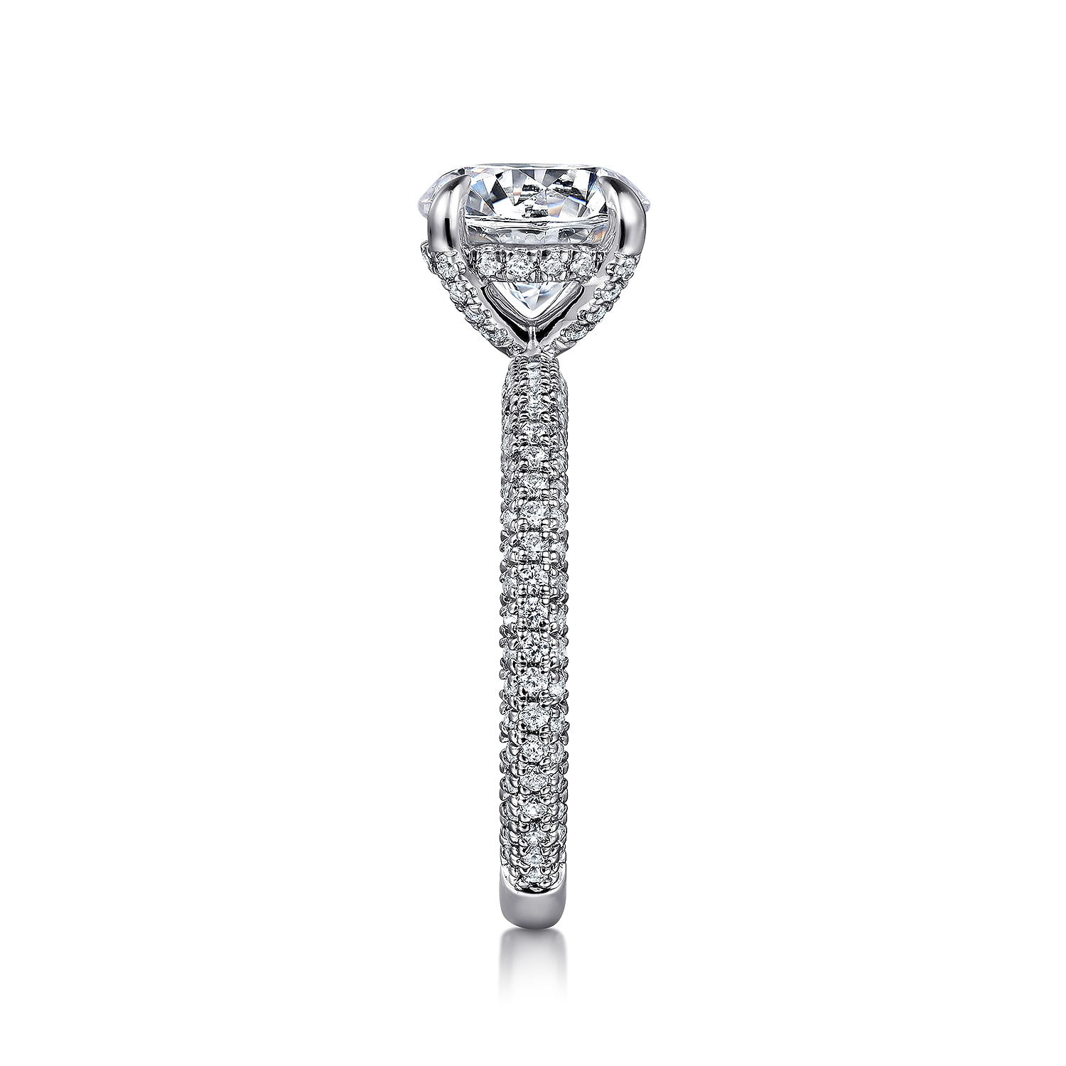 Alinna - 14K White Gold Round Diamond Engagement Ring