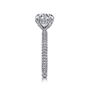 Alinna - 14K White Gold Round Diamond Engagement Ring