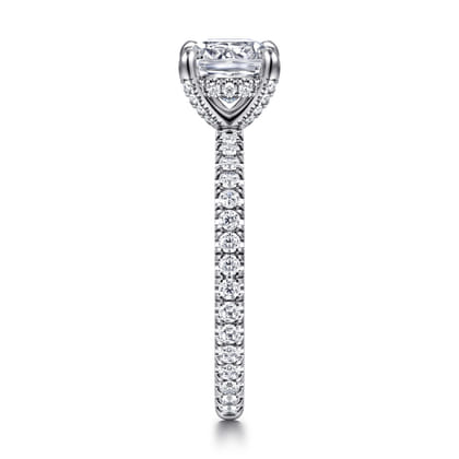 Alisa - 14K White Gold Cushion Cut Diamond Engagement Ring