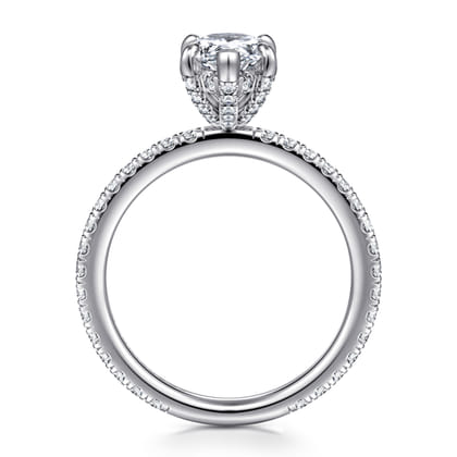 Alisa - 14K White Gold Pear Shape Diamond Engagement Ring