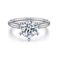 Allie - 14K White Gold Round Diamond Engagement Ring