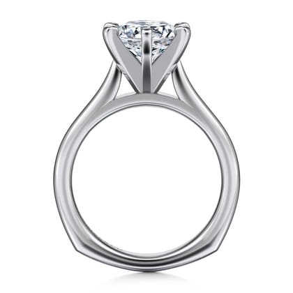 Allie - 14K White Gold Round Diamond Engagement Ring