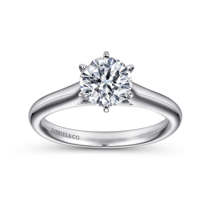 Allie - Platinum Round Diamond Solitaire Engagement Ring