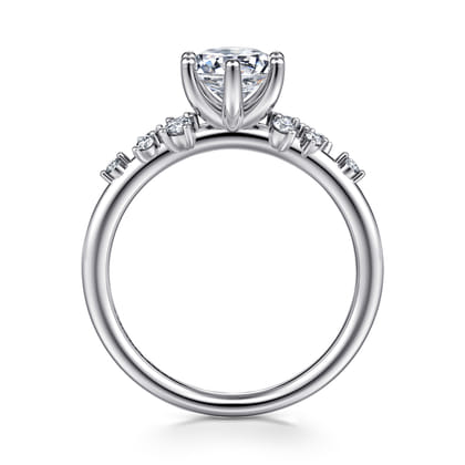 Allure - 14K White Gold Round Diamond Engagement Ring