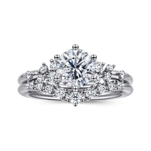 Allure - 14K White Gold Round Diamond Engagement Ring