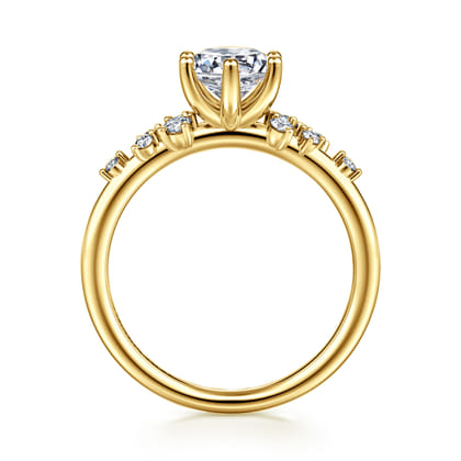 Allure - 14K Yellow Gold Round Diamond Engagement Ring