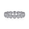 Eternity Band Wedding Ring in 14k White Gold with Round Natural Diamond at Gabriel & Co.