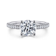 Amabel - 14K White Gold Round Diamond Engagement Ring