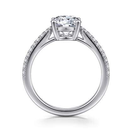 Amabel - 14K White Gold Round Diamond Engagement Ring
