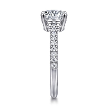 Amabel - 14K White Gold Round Diamond Engagement Ring
