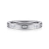 Straight Wedding Ring in 14k White Gold with Marquise Natural Diamond at Gabriel & Co.