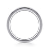 Straight Wedding Ring in 14k White Gold with Marquise Natural Diamond at Gabriel & Co.