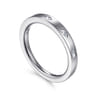 Straight Wedding Ring in 14k White Gold with Marquise Natural Diamond at Gabriel & Co.