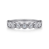 Amalfi - 14K White Gold Bezel Set Diamond Anniversary Band
